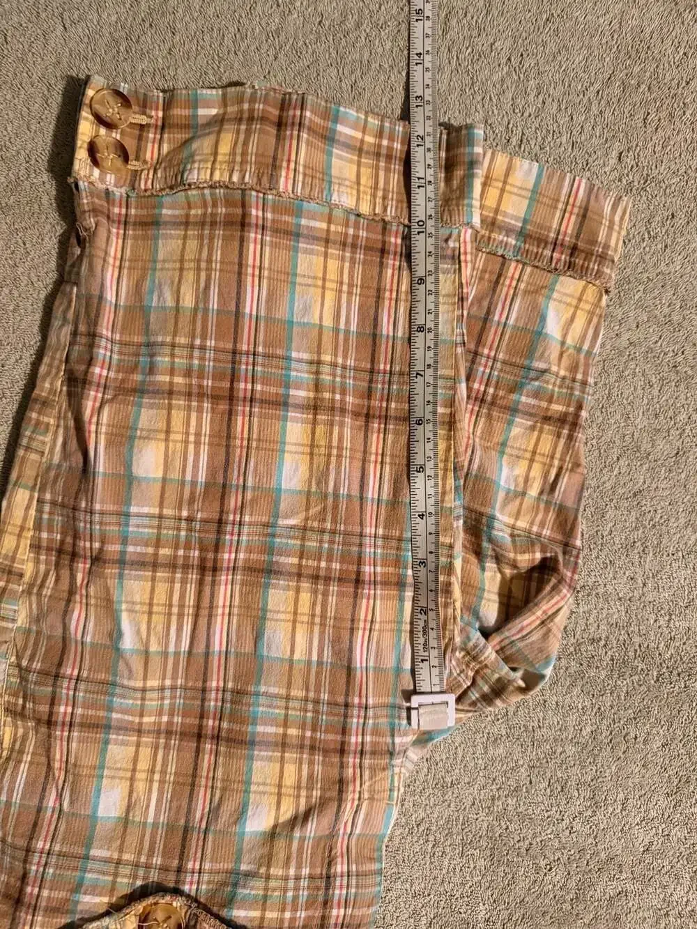 Jolt Plaid Bermuda Shorts Size 13 Multicolor Cotton Cuffed Y2K